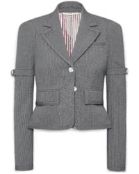 Thom Browne - Seersucker Cropped Blazer - Lyst