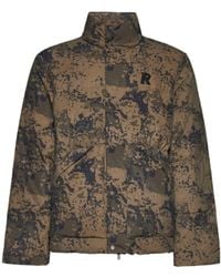 Represent - Camouflage Printed High-Neck Puffer Jacket - Lyst