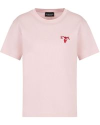 Emporio Armani - Valentines Day Capsule Collection Mercerised-Jersey T-Shirt - Lyst