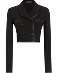 Dolce & Gabbana - Double-Breasted Long Sleeved Jacket - Lyst