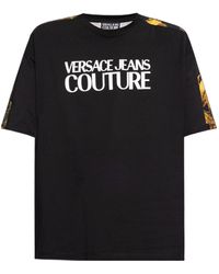 Versace Jeans Couture - Watercolour Couture-Print Cotton T-Shirt - Lyst