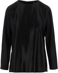Giorgio Armani - Crewneck Long-Sleeved Top - Lyst