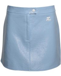 Courreges - Courrèges Reedition Logo Patch Mini Skirt - Lyst