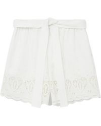 Stella McCartney - Lace Detailed Shorts - Lyst