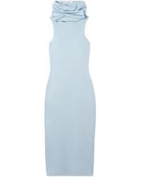Alaïa - Hoded Stretch Knitted Dress - Lyst