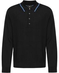 Paul Smith - Ps Paul Smith Long Sleeved Knitted Polo Shirt - Lyst