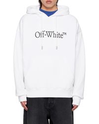 Off-White c/o Virgil Abloh - Big Bookish Skate Drawstring Hoodie - Lyst