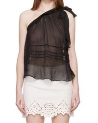 Isabel Marant - Transparent Plain Weave Blouse - Lyst