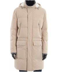 Brunello Cucinelli - Long-Sleeved Hooded Coat - Lyst
