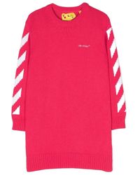 Off-White c/o Virgil Abloh - Arrows-Print Long-Sleeved T-Shirt Dress - Lyst