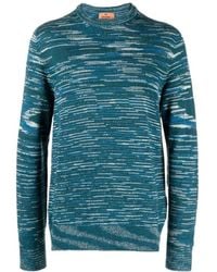 Missoni - Intarsia-Knit Striped Crewneck Jumper - Lyst
