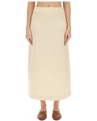 Jil Sander - High Low Hem Midi Skirt - Lyst