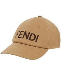 Fendi - Logo Embroidered Baseball Cap - Lyst