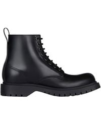 Givenchy - Round Toe Lace-Up Boots - Lyst