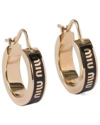 Miu Miu - Enameled Metal Earrings - Lyst