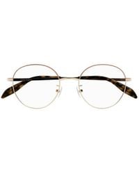 McQueen - Eyewear Round Frame Glasses - Lyst
