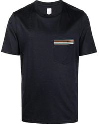 Paul Smith - Stripe Detailed Crewneck T-Shirt - Lyst