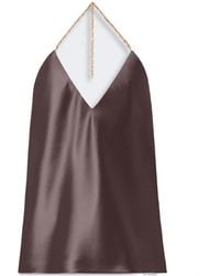 Sportmax - Spxpiombo V-Neck Chain-Strap Top - Lyst