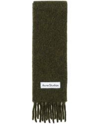 Acne Studios - Logo Patch Fringed Edge Scarf - Lyst
