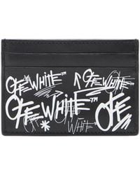 Off-White c/o Virgil Abloh - Logo-Print Leather Card Case - Lyst