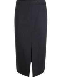 True Royal - Slit Midi Skirt - Lyst