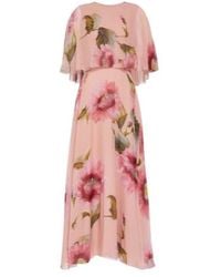 Giambattista Valli - Caped Floral Silk Georgette Gown - Lyst