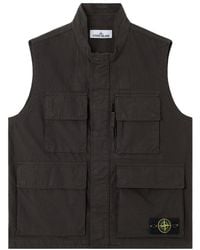 Stone Island - Logo Patch Zip-Up Utility Vest - Lyst
