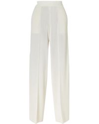 Lanvin - Ribbed-Knit Wide-Leg Pants - Lyst