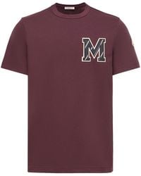 Moncler - Cotton Jersey Monogram T-Shirt - Lyst