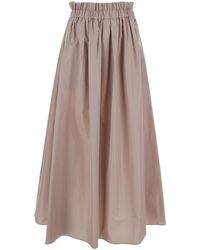 Herno - Long Skirt With Logo - Lyst