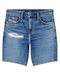 DIESEL - D-Fin Distressed Denim Shorts - Lyst