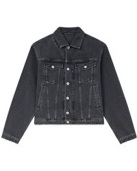 KENZO - Collared Button-Up Denim Jacket - Lyst
