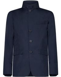 Herno - High-Neck Single-Breasted Jacket - Lyst