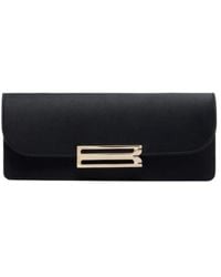 Victoria Beckham - Dorian East-West Satin Clutch - Lyst