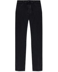 DSquared² - Logo Patch Straight-Leg Jeans - Lyst