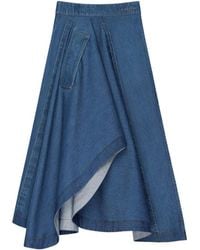 Givenchy - Denim Asymmetric Skirt - Lyst