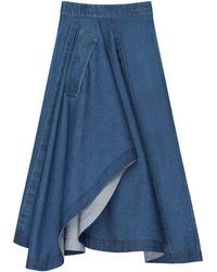 Givenchy - Denim Asymmetric Skirt - Lyst