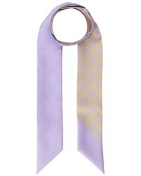 Gucci - Gg Twill Ribbon Scarf - Lyst