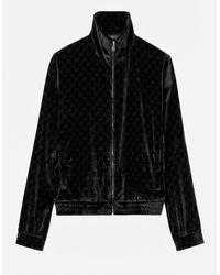 Gucci - Gg Stretch Velvet Devoré Zipped Jacket - Lyst