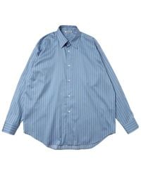 AURALEE - Striped-Pattern Long-Sleeve Shirt - Lyst
