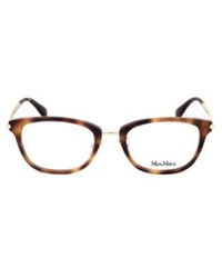 Max Mara - Rectangle Frame Glasses - Lyst