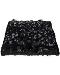 Self-Portrait - Bow Sequin Embellished Shoulder Bag - Lyst