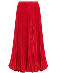 Balmain - Pleated Maxi Skirt - Lyst