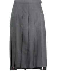 Thom Browne - Rwb Stripe Pleated Midi Skirt - Lyst