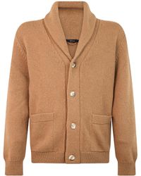 Herno - Shawl Collar Buttoned Cardigan - Lyst