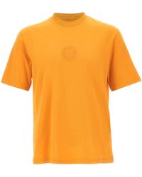 Stone Island - Camo Compass Printed Crewneck T-Shirt - Lyst