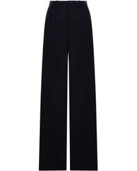 Saint Laurent - High Waist Wide Leg Pants - Lyst