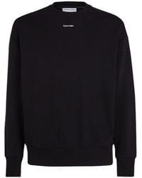 Calvin Klein - Round Collar Long Sleeve Sweater - Lyst