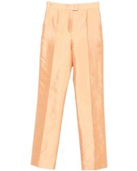 Valentino - Pressed-Crease Tailored Trousers - Lyst