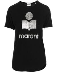 Isabel Marant - Isabel Marant Étoile Koldi Logo Printed Crewneck T-Shirt - Lyst
